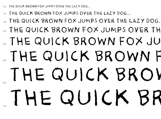 Bacon Kingdom font waterfall